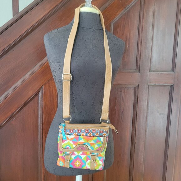 Lily Bloom Multicolor Floral Pattern Crossbody Bag With Adjustable Strap - Picture 2 of 11